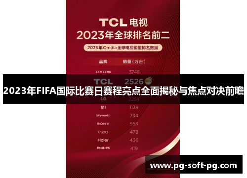 2023年FIFA国际比赛日赛程亮点全面揭秘与焦点对决前瞻
